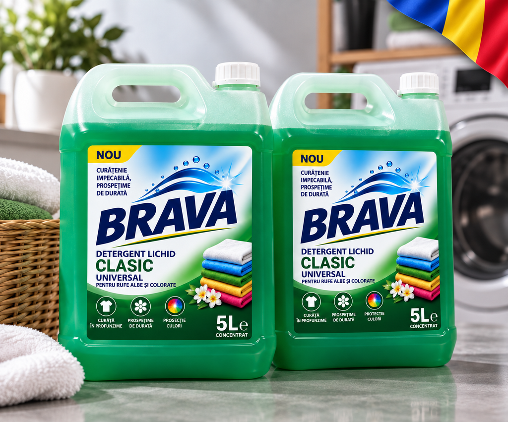 Pachet 2 × Detergent Lichid BRAVA Clasic 5L – 10L